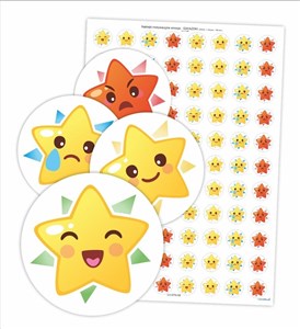 Bild von Naklejki motywacyjne - Gwiazdki 88szt