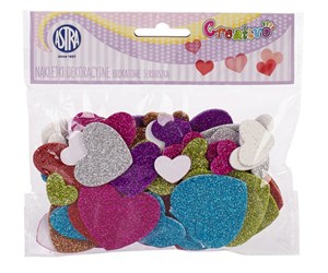 Obrazek Naklejki dekoracyjne - brokatowe serca