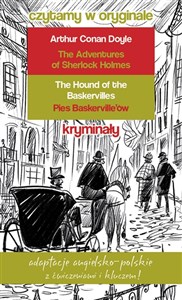 Obrazek Czytamy w oryginale Kryminały Przygody Sherlocka Holmesa Pies Baskerville'ów adaptacje angielsko-polskie z ćwiczeniami i kluczem!