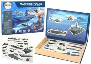 Obrazek Zestaw puzzli magnetycznych z motywem militarnym