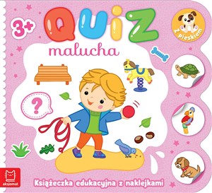 Obrazek Quiz malucha Książeczka edukacyjna z naklejkami z pieskiem 3+