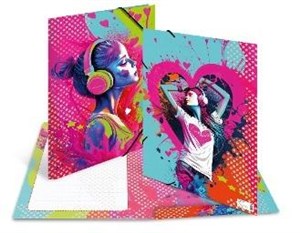Obrazek Teczka A3 z gumkami Music