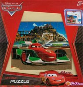 Obrazek Auta 2 Puzzle drewniane F1 auto czerwono-zielono-białe