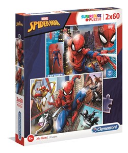 Obrazek Puzzle 2x60 SuperColor Spider-Man
