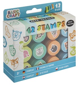 Bild von Zestaw 12 pieczątek samotuszujących, NIEBIESKIE