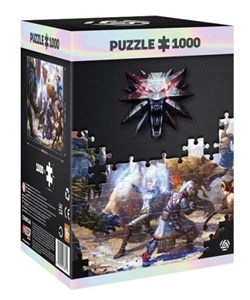 Obrazek Puzzle 1000 Wiedźmin: Geralt & Triss in Battle