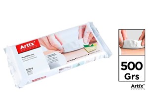 Obrazek Glina modelarska 500g biała
