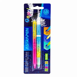 Bild von Zakreślacz i cienkopis 2w1 + długopis wymazywalny Click Astrapen Oops! neon blister 1szt.mix