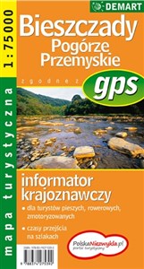 Obrazek Bieszczady Pogórze Przemyskie mapa turystyczna plastik 1:75 000