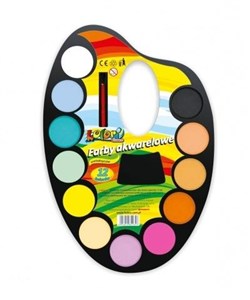 Obrazek Farby akwarelowe 12 kolorów paleta PENMATE