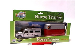 Obrazek Land Rover z przyczepą konie