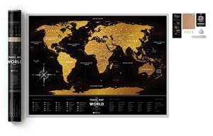 Bild von Mapa zdrapka świat travel map black world