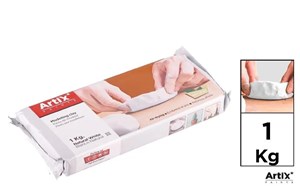 Obrazek Glina modelarska 1kg biała