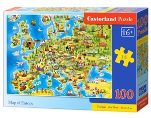 Obrazek Puzzle 100 Mapa Europy B-111060