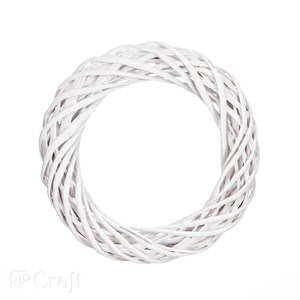 Obrazek Wianek wiklinowy  biały 25 cm