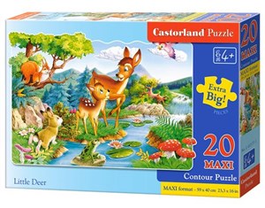 Obrazek Puzzle Maxi Konturowe: Little Deers 20