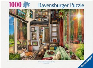 Obrazek Puzzle 1000 Domek w lesie