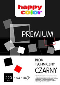 Obrazek Blok techniczny Premium czarny A4 10 arkuszy 20 sztuk