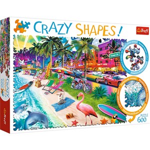 Bild von Puzzle 600 Crazy Shapes Plaża w Miami 11132