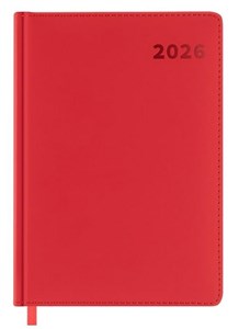 Obrazek Kalendarz książkowy 2026 A5 czerwony EASY