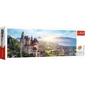 Obrazek Puzzle 1000 panoramiczne Zamek Menthon Francja 29055