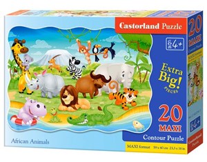 Obrazek Puzzle Maxi Konturowe: African Animals 20