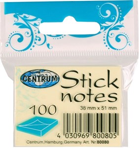 Obrazek Karteczki samoprzylepne 38x51mm 100K. 80080