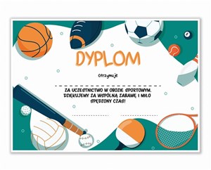 Obrazek Dyplom A4 obozowy Obóz sportowy 20szt