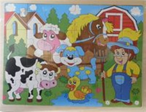 Obrazek Układanka drewniana Farma 24 WTS-61865