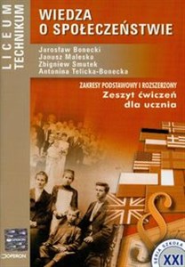 Bild von Wiedza o społeczeństwie zeszyt ćwiczeń Liceum technikum Zakres podstawowy i rozszerzony