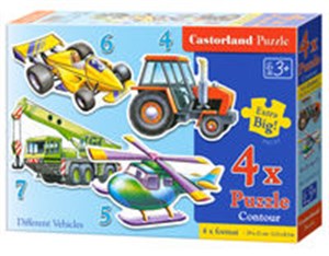 Bild von 4w1 Puzzle konturowe Different Vehicles