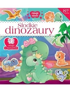 Obrazek Naklejki Iskierki brokatowe. Słodkie dinozaury