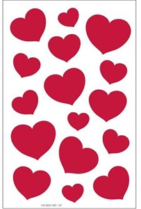 Bild von Naklejki A ozdobne Serca czerwone