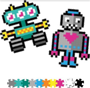 Obrazek Puzzelki Pixelki Jixelz Roboty 700 elementów