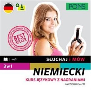 Bild von Słuchaj i mów PONS. Kurs niemieckiego A1/B1 z nagraniami. Trzy książki w pakiecie