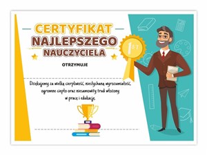Bild von Certyfikat A4 najlepszego nauczyciela 30szt