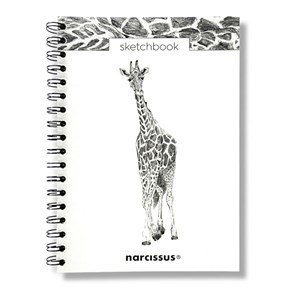 Obrazek Szkicownik B5 na spirali Żyrafa 60k z perforacją 120 gsm