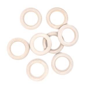 Obrazek Drewniane kółko do makramy 45mm 8szt