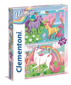Bild von Puzzle Supercolor I Believe in Unicorns 2x20
