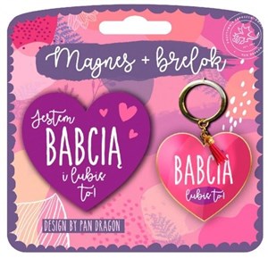 Obrazek Zestaw magnes + brelok Babcia