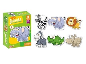 Obrazek Puzzle Zwierzęta dzikie 6 obrazków