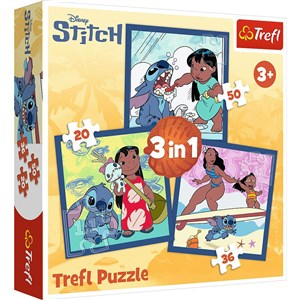 Obrazek Puzzle 3w1 Lilo & Stitch, Czas ze Stitchem