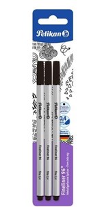 Obrazek Cienkopis Fineliner 96 0,4mm czarny 3szt