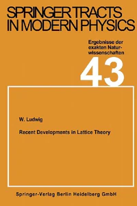 Obrazek LUDWIG, W: RECENT DEVELOPMENTS IN LATTICE THEORY