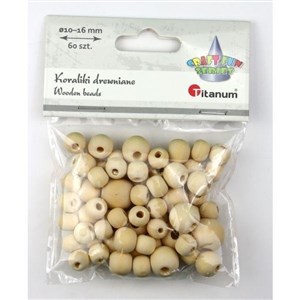 Bild von Koraliki drewniane okrągłe 60szt