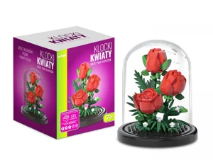 Obrazek Klocki pod kloszem róże