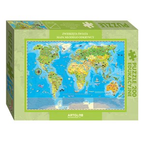 Obrazek Puzzle 200 Zwierzęta Świata Młodego Odkrywcy