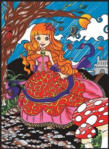 Bild von Kolorowanka Welwetowa 47x35 Księżniczka