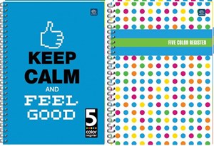 Obrazek Kołozeszyt A4/100K kratka 5 kol. registrów (5szt)