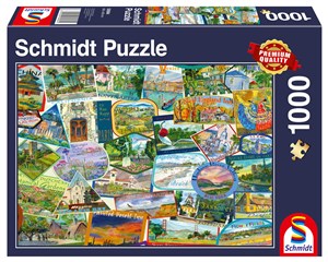 Obrazek Puzzle 1000 PQ Pamiątki z podróży 110825
